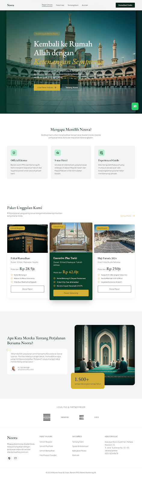 Noora Umroh travel portal